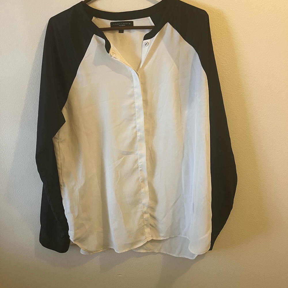 Sanctuary Black and White Blouse
